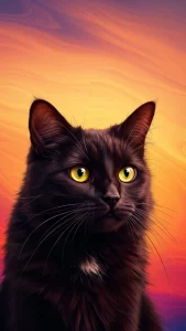 خلفيات قطط سوداء كيوت للايفون
