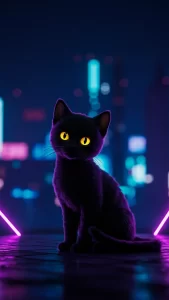 خلفيات قطط سوداء كيوت للواتساب