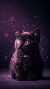 خلفيات قطط سوداء كيوت للواتساب