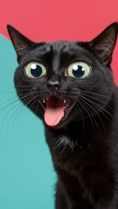 خلفيات قطط سوداء مضحكه