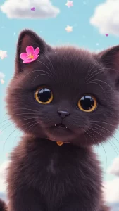 خلفيات قطط سوداء ناعمة