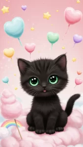 خلفيات قطط سوداء ناعمة