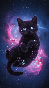 خلفيات قطط صغيرة سوداء كيوت