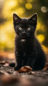 خلفيات قطط صغيرة سوداء كيوت