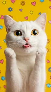 خلفية قطة مضحكة