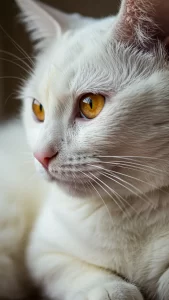 خلفية وجه قطة بيضاء