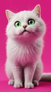 قطط بيضاء مضحكة