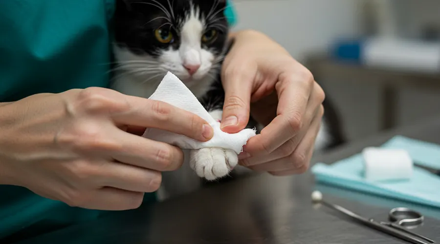 كيفية علاج جروح القطط في المنزل خطوة بخطوة