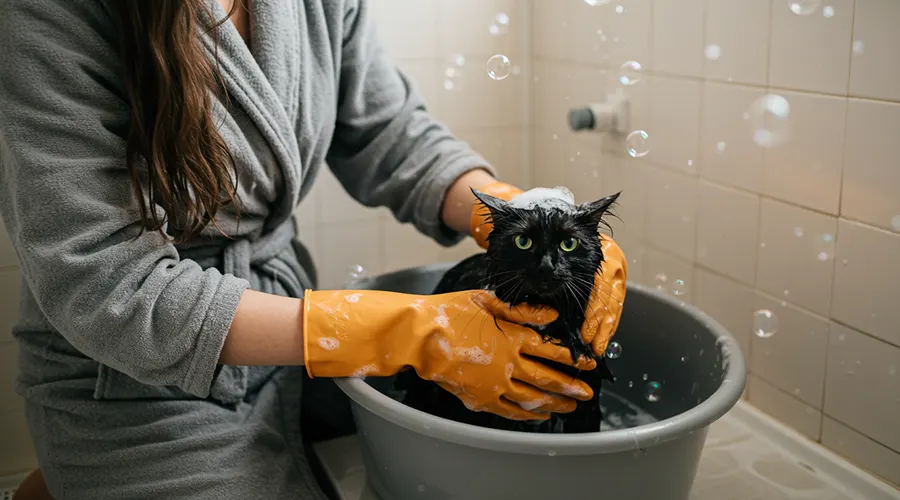 كيفية علاج قشرة القطط في المنزل