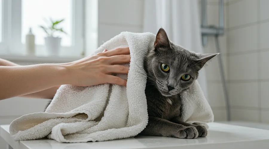 كيف تنظف قطك بدون استحمام؟