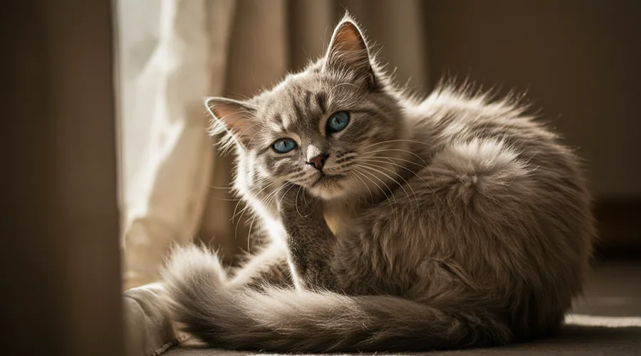 هل استحمام القطط يقضي على البراغيث؟