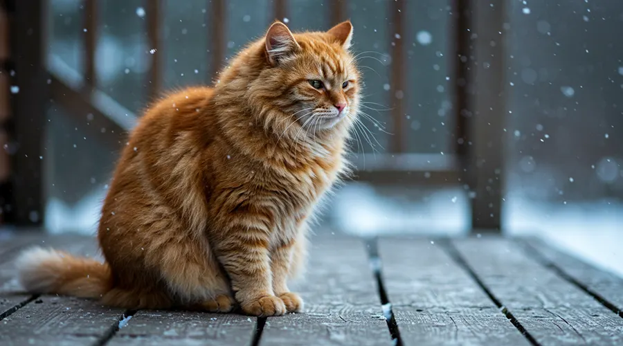 هل القطط تشعر بالبرد؟