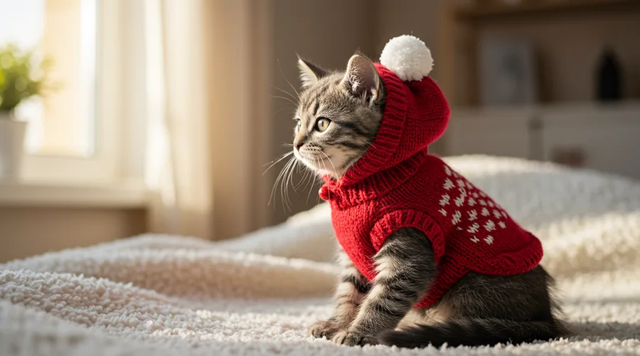 هل تحتاج القطط لملابس شتوية؟
