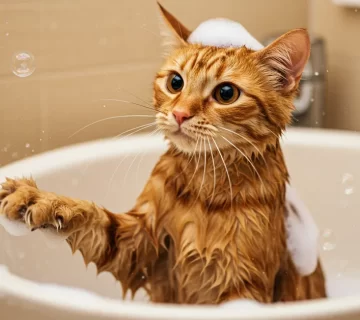 استحمام القطط الطريقة الصحيحة، عدد المرات، وأخطاء يجب تجنبها