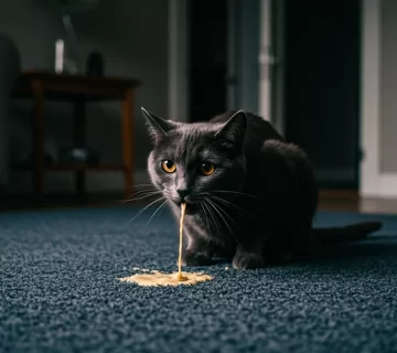 ترجيع القطط الأسباب، الألوان، وهل هو خطير؟