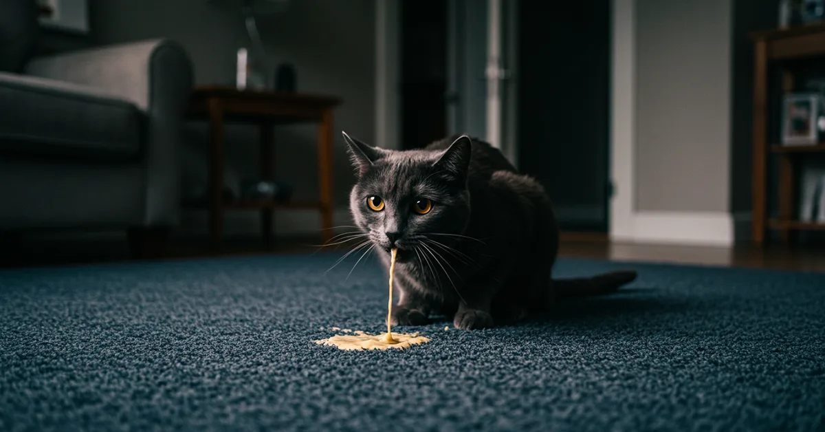 ترجيع القطط الأسباب، الألوان، وهل هو خطير؟