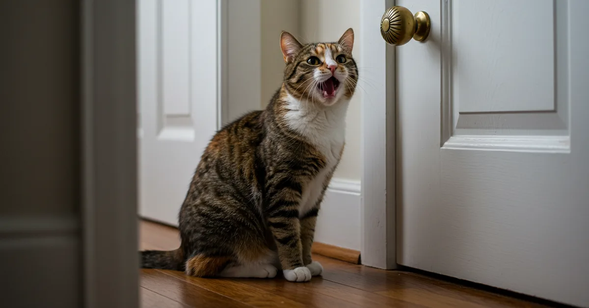 مواء القط عند الباب 7 أسباب شائعة لا يعرفها الكثيرون