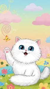 خلفيات أطفال برسوم قطط شيرازي