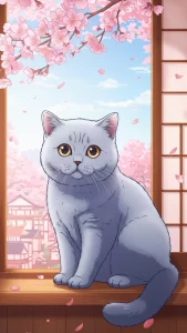 خلفيات أنمي كيوت لقطط بريطاني