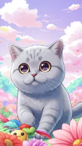 خلفيات أنمي كيوت لقطط بريطاني