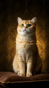 خلفيات ذهبية لقطط بريطانية
