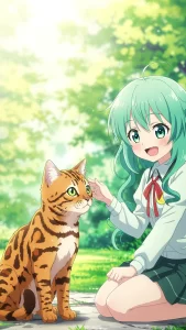 خلفيات شخصيات كرتونية مع قطط بنغالية