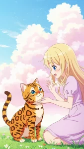 خلفيات شخصيات كرتونية مع قطط بنغالية