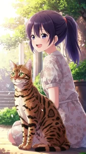 خلفيات شخصيات كرتونية مع قطط بنغالية