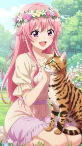 خلفيات شخصيات كرتونية مع قطط بنغالية