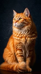 خلفيات قطة برتقالية بعيون ذهبية