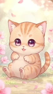 خلفيات قطط أنمي لطيفة للأطفال