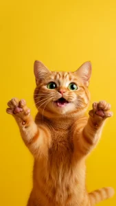خلفيات قطط برتقالية مضحكة