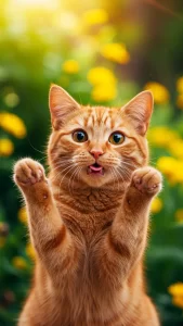 خلفيات قطط برتقالية مضحكة