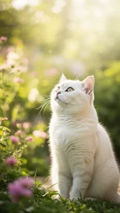 خلفيات قطط بريطاني بيضاء