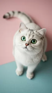 خلفيات قطط بريطاني بيضاء