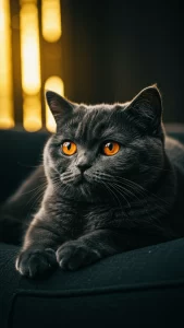 خلفيات قطط بريطاني سوداء فاخرة