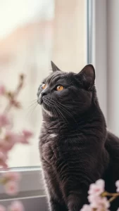 خلفيات قطط بريطاني سوداء فاخرة