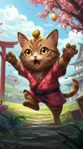 خلفيات قطط بنية أنمي