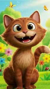 خلفيات قطط بنية كرتونية