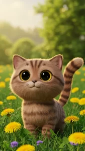 خلفيات قطط بنية كرتونية