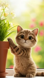 خلفيات قطط بنية مضحكة