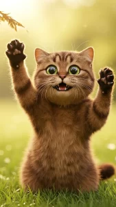 خلفيات قطط بنية مضحكة