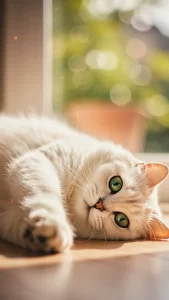 خلفيات قطط بيضاء ناعمة