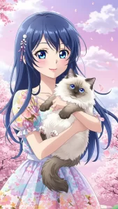 خلفيات قطط راغدول مع شخصيات أنمي