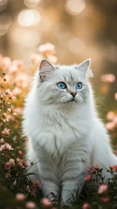 خلفيات قطط شيرازي بيضاء كيوت