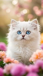 خلفيات قطط شيرازي بيضاء