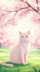 خلفيات قطط كرتونية بلون كريمي