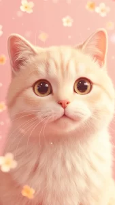 خلفيات قطط كرتونية بلون كريمي