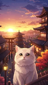 خلفيات قطط كرتونية بلون كريمي