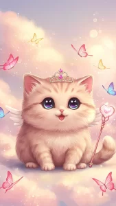 خلفيات قطط كرتونية بناتية